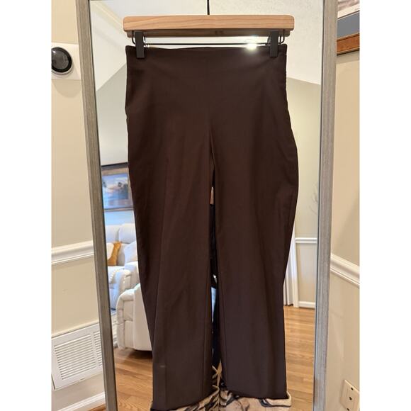 Cache Brown Dress Pants with Tiger Print Cuffs Women’s Small - Picture 2 of 5